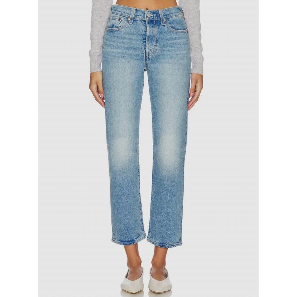 LEVI'S Womens Wedgie Straight Jeans 29x28 US 8 Calling All Blue 34964-0178 NWT - Picture 3 of 14